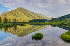 Early Morning Reflections at Small Pond on Slate River Road - Crested Butte, CO