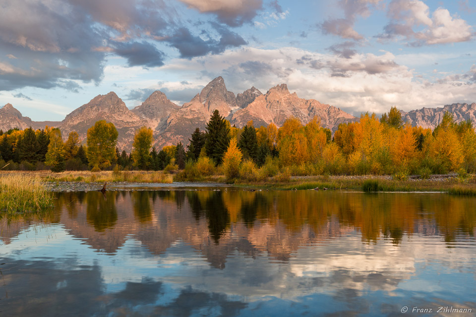 Grand Tetons from near Schwabachers Landing - Grand Teton NP