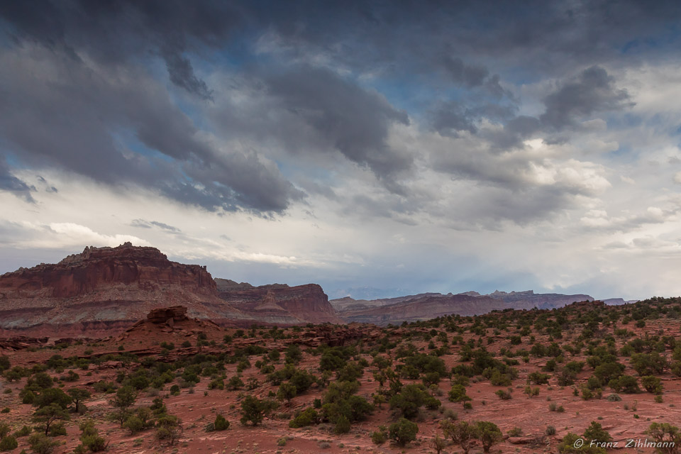 A Weather Storm building near Panorama Point - Capitol Reef NP, UT