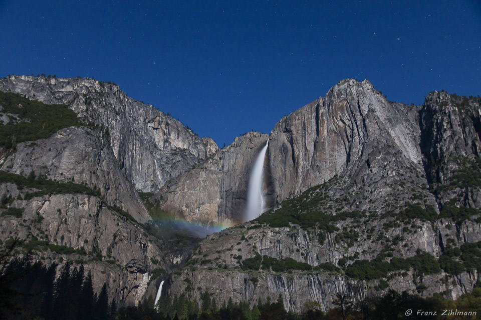 Yosemite Falls with Lunar Rainbow - 11PM May 5, 2012